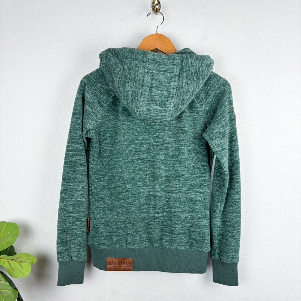 Naketano Women’s Green Fleece Hooded Jacket Sz XS - Picture 2 of 13